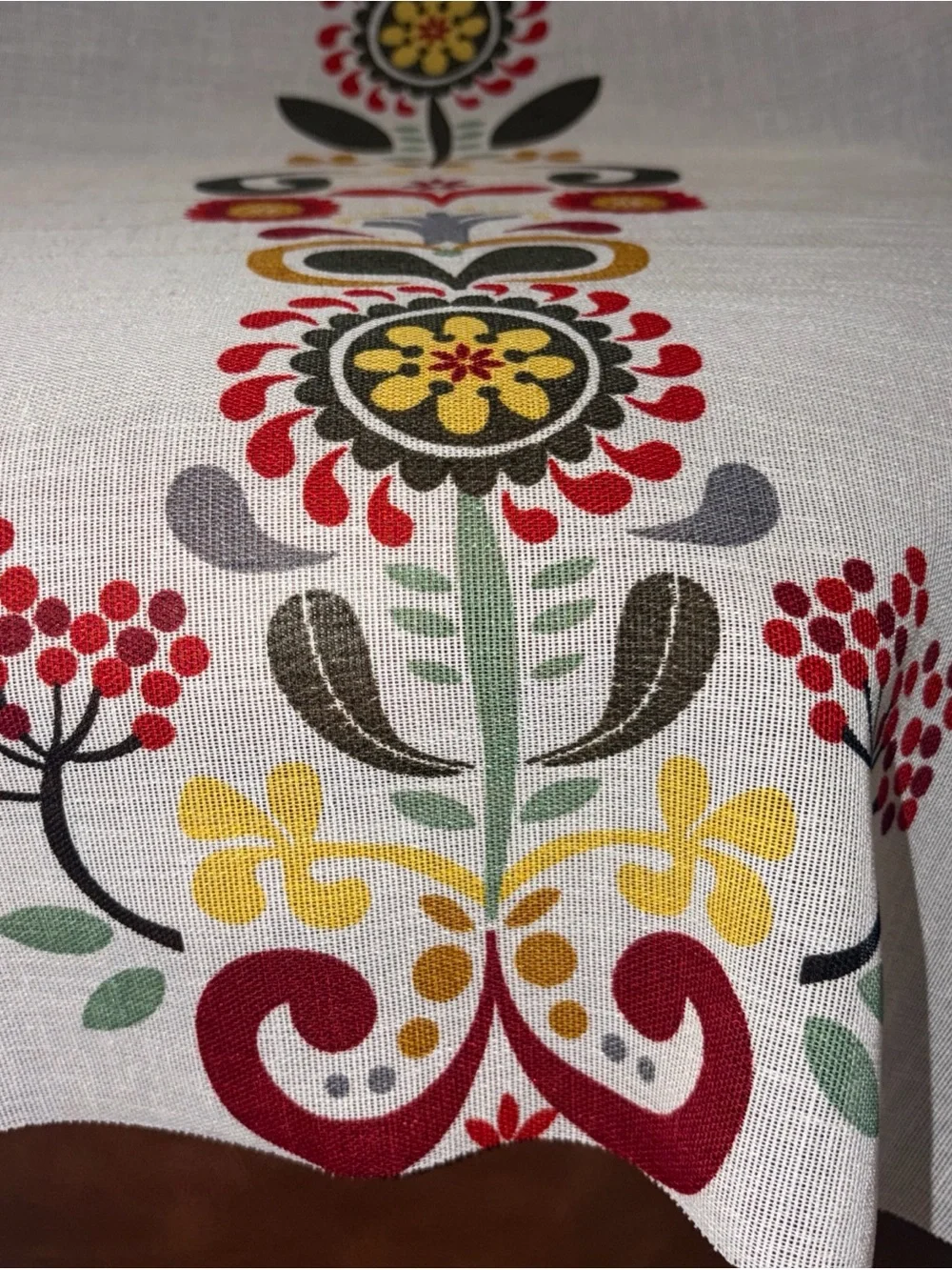 IKEA Akerkulla Fabric table runner  24X 118 Scandinavian Folk Art boho